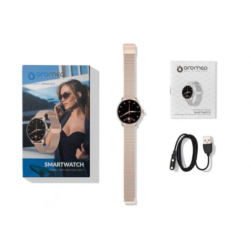 Smartwatch oromed Lady Gold Next - guld, IP68, 1,09" IPS