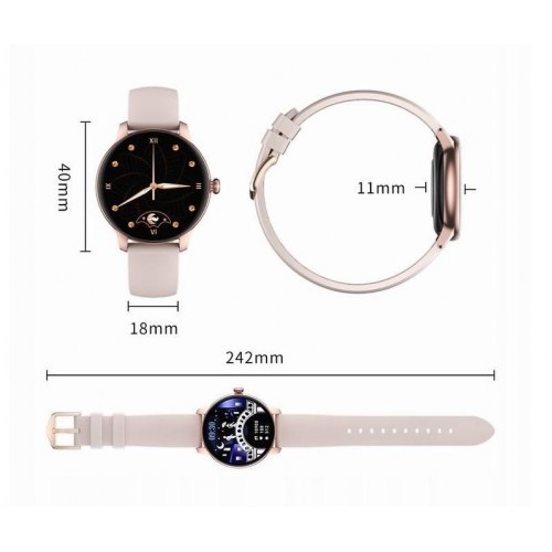 Smartwatch oromed Lady Gold Next - guld, IP68, 1,09" IPS
