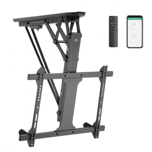 TV loftbeslag elektrisk – Maclean, TUYA, VESA 600x400, til skrå vægge/loft, fjernbetjening, 32"–70", 35 kg