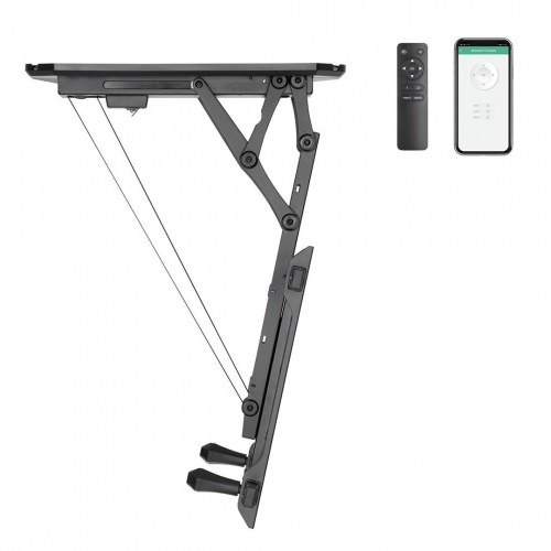 TV loftbeslag elektrisk – Maclean, TUYA, VESA 600x400, til skrå vægge/loft, fjernbetjening, 32"–70", 35 kg