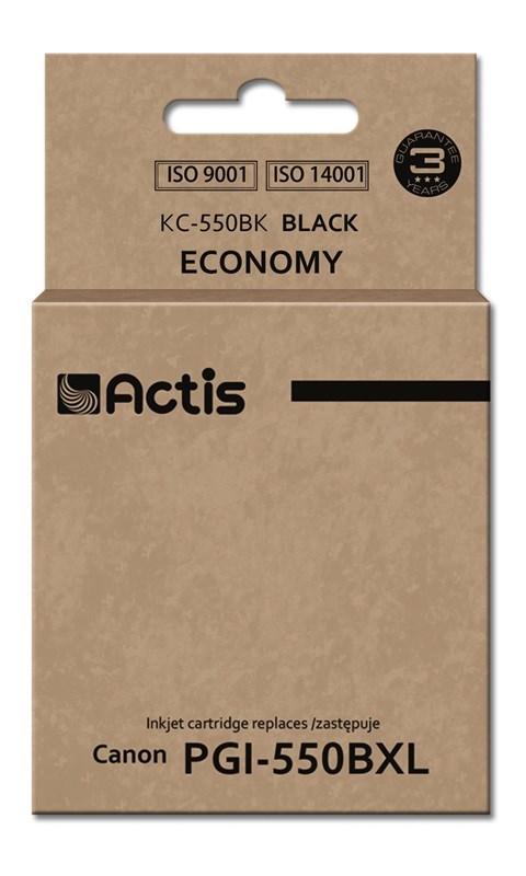 Blækpatron til Canon – Actis KC-550Bk, sort, 23 ml (PGI-550BK erstatning)
