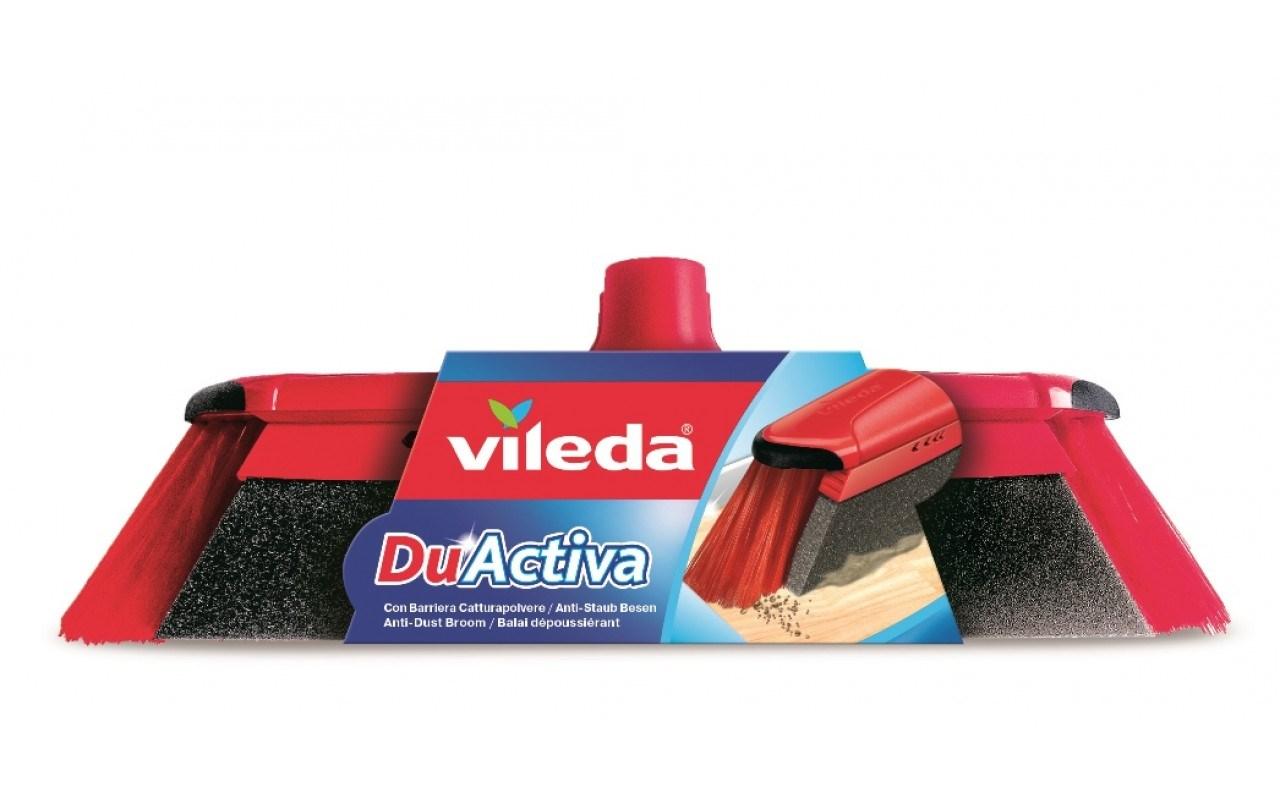 Vileda 151221 broom Indoor Soft / Hard bristle Polyethylene terephthalate (PET) Rubber Black Grey Red