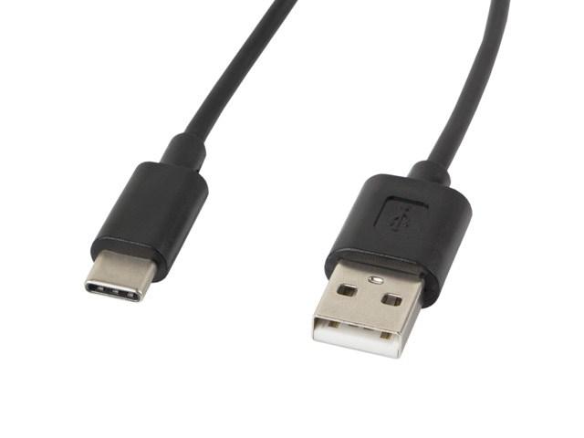 USB-C kabel 1,8 m - Lanberg USB‑A til USB‑C, USB 2.0, sort billede