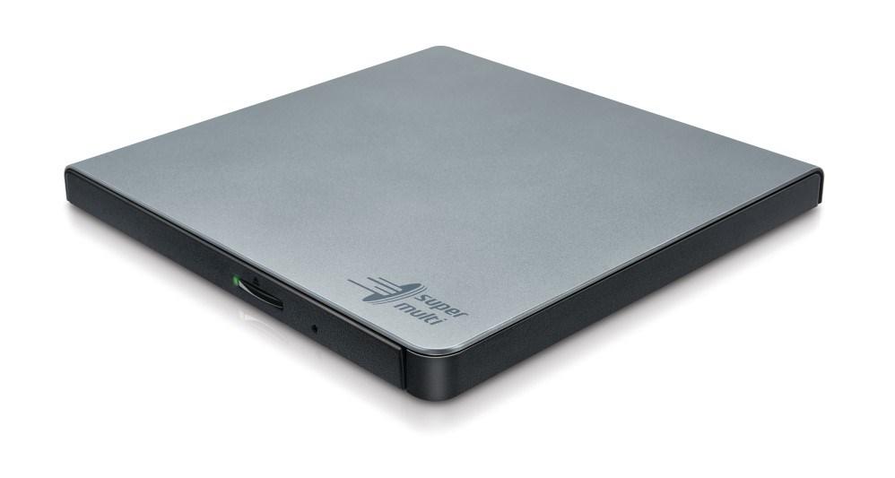 Ekstern DVD-brænder LG Slim Portable, USB 2.0, sølv billede