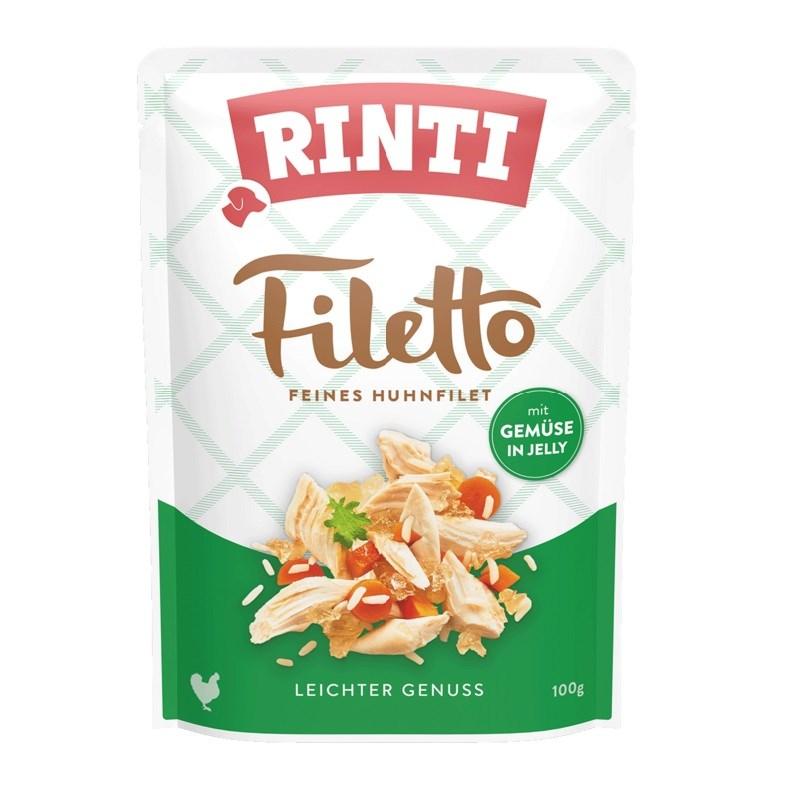 Hundefoder vådfoder RINTI Filetto kyllingefilet med grøntsager – 100 g