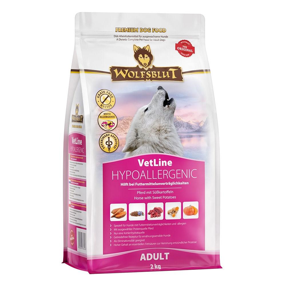 Hundefoder tørfoder WOLFSBLUT VetLine Hypoallergenic Horse med søde kartofler 2 kg billede