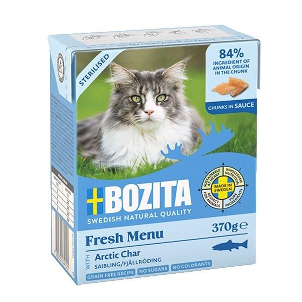 Bozita Fresh Menu Sterilised - vådfoder til kat med fjeldørred, 370 g