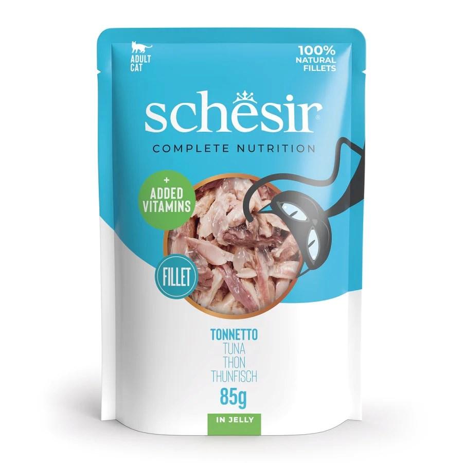 Vådfoder til kat - Schesir i gelé med tun, 85 g