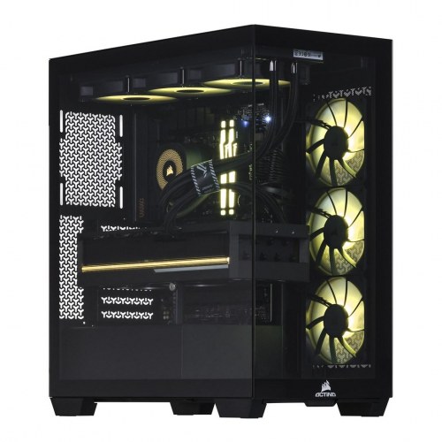 Gaming PC Actina – Ryzen 7 9800X3D, 64 GB DDR5, 2 TB NVMe SSD, GeForce RTX 5090, Midi Tower, sort