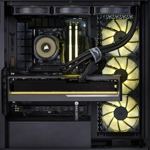 Gaming PC Actina – Ryzen 7 9800X3D, 64 GB DDR5, 2 TB NVMe SSD, GeForce RTX 5090, Midi Tower, sort