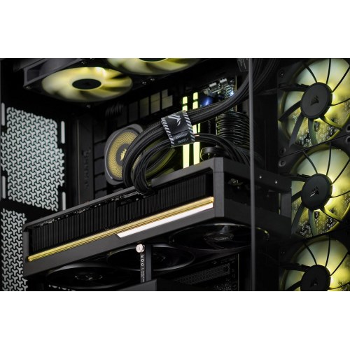 Gaming PC Actina – Ryzen 7 9800X3D, 64 GB DDR5, 2 TB NVMe SSD, GeForce RTX 5090, Midi Tower, sort