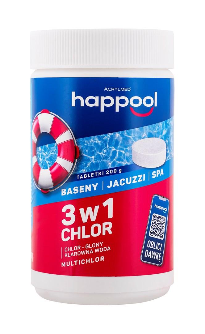 Pool klor - Acrylmed Multichlor 3-i-1 tabletter 200 g - 1 kg