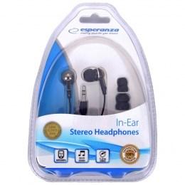 In-ear høretelefoner – Esperanza EH125, sort/grafit, med ledning billede