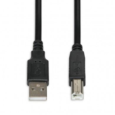 USB-kabel USB 2.0 A til B 3 m – iBox – sort billede
