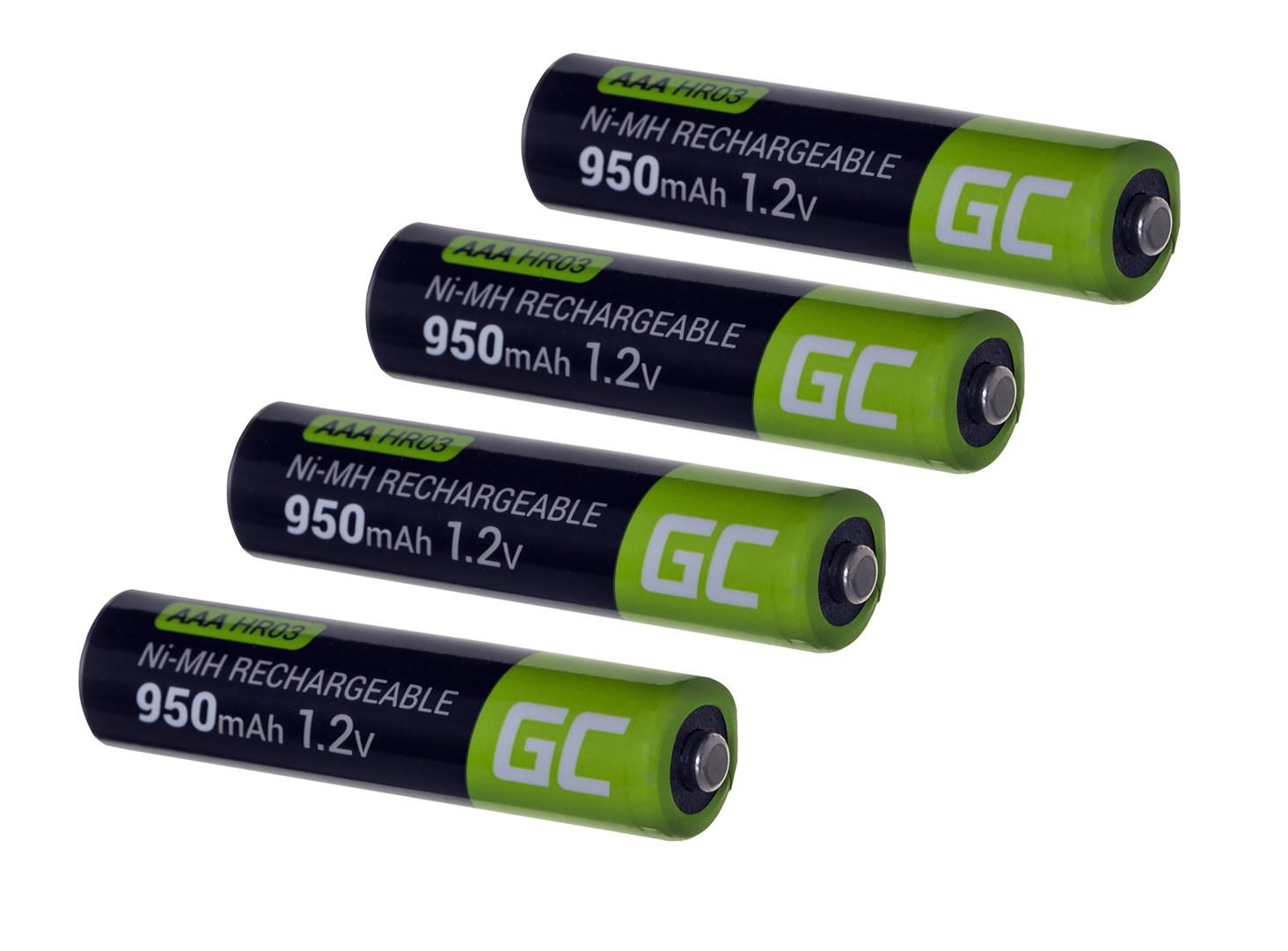 AAA genopladelige batterier - Green Cell NiMH 950 mAh (4-pak) billede