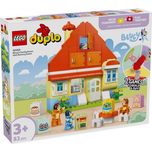 LEGO DUPLO Bluey – Blueys Familiehus med huskespil (10459)