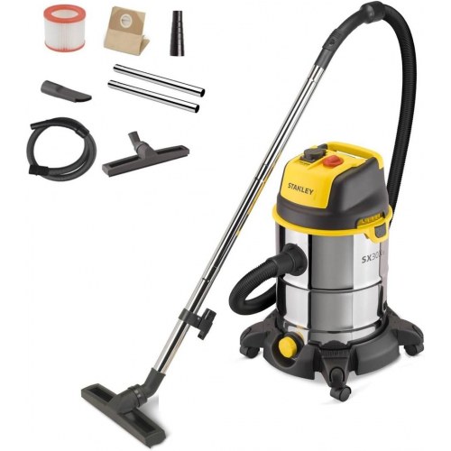 Industristøvsuger STANLEY SXVC30XTDE våd/tør - 1.600 W, rustfrit stål