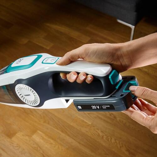 Ledningsfri støvsuger LEIFHEIT PowerVac 2-i-1, poseløs, sort/blå/hvid