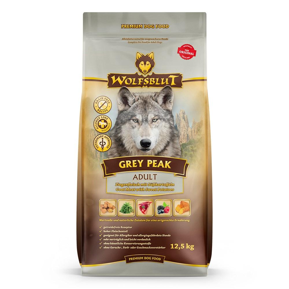Hundefoder tørfoder WOLFSBLUT Grey Peak ged med søde kartofler 12,5 kg