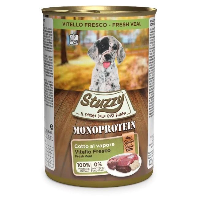 Hundefoder vådfoder til hvalpe Stuzzy Monoprotein Kalv 400 g