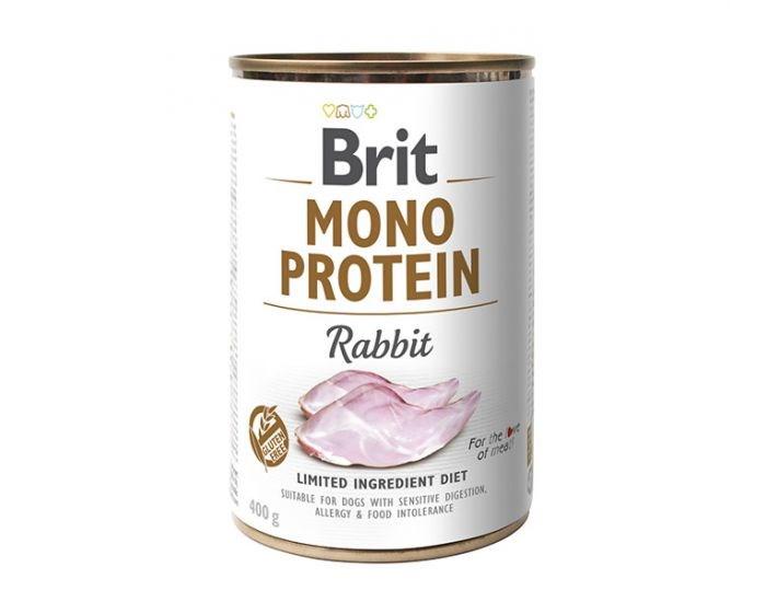 Hundefoder vådfoder – Brit Mono Protein Kanin 400 g