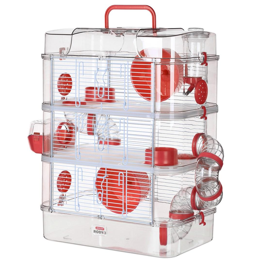 Zolux ZOLUX Cage RODY3 TRIO, red color