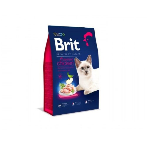 Kattemad tørfoder – Brit Premium by Nature Sterilized, kylling 1,5 kg