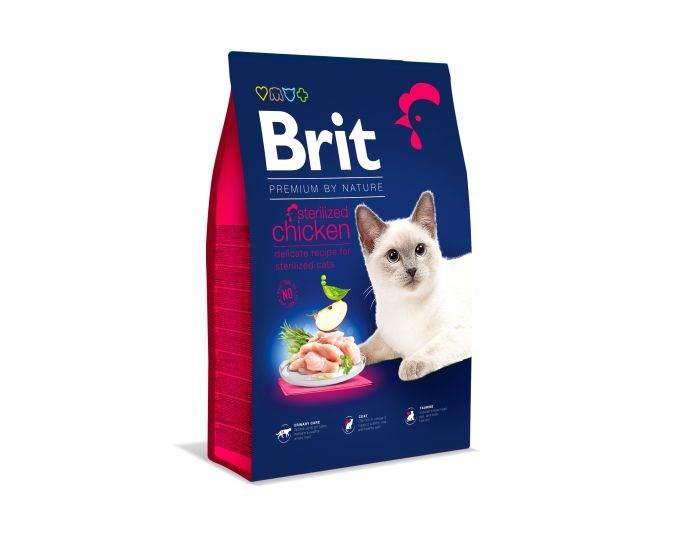 Kattemad tørfoder – Brit Premium by Nature Sterilized, kylling 1,5 kg