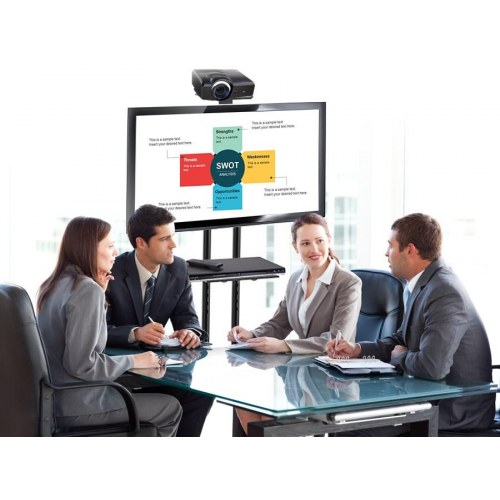 TV gulvstativ på hjul – Maclean MC-661 med beslag og 2 hylder