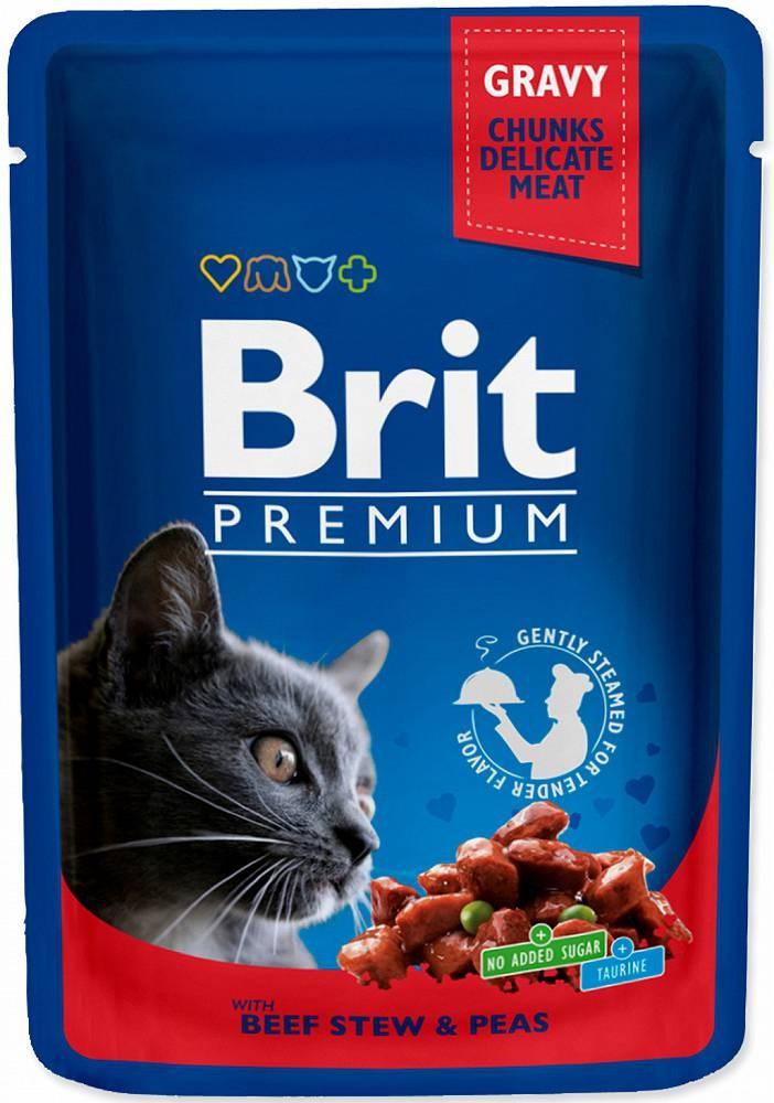 Vådfoder til kat – Brit Premium Beef Stew & Peas 100 g