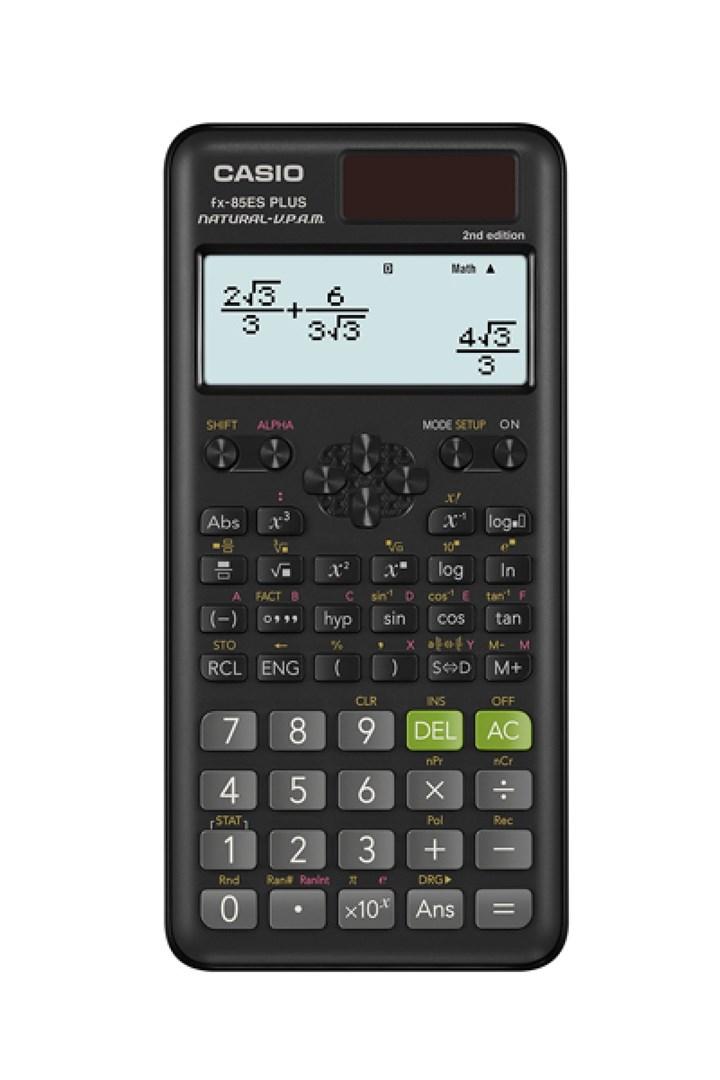 Casio FX-85ES-S PLUS, Desktop, Videnskabelig, 12 cifre, Batteri/Solar, Sort
