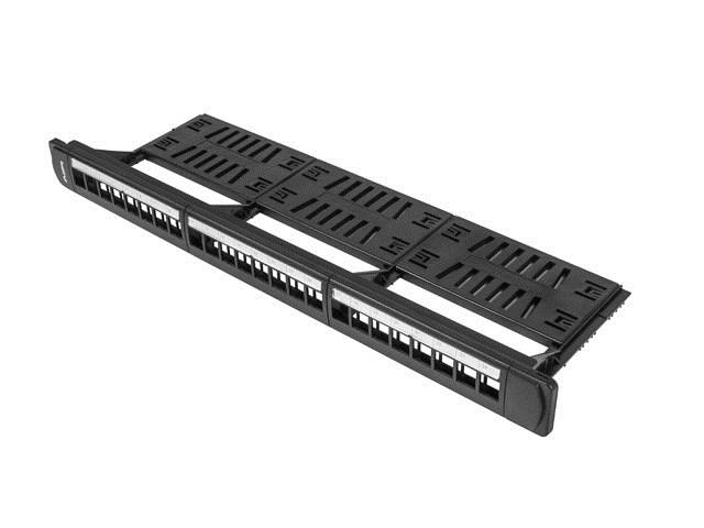 Patchpanel 1U - Lanberg PPKS-1124-B, 24 porte billede