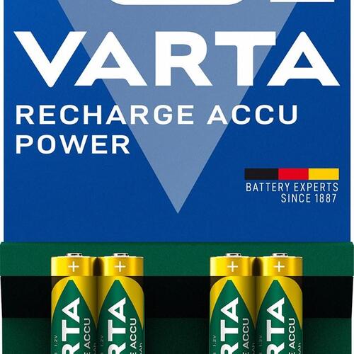 AAA genopladelige batterier – VARTA Recharge Accu Power 1000 mAh, 4‑pak
