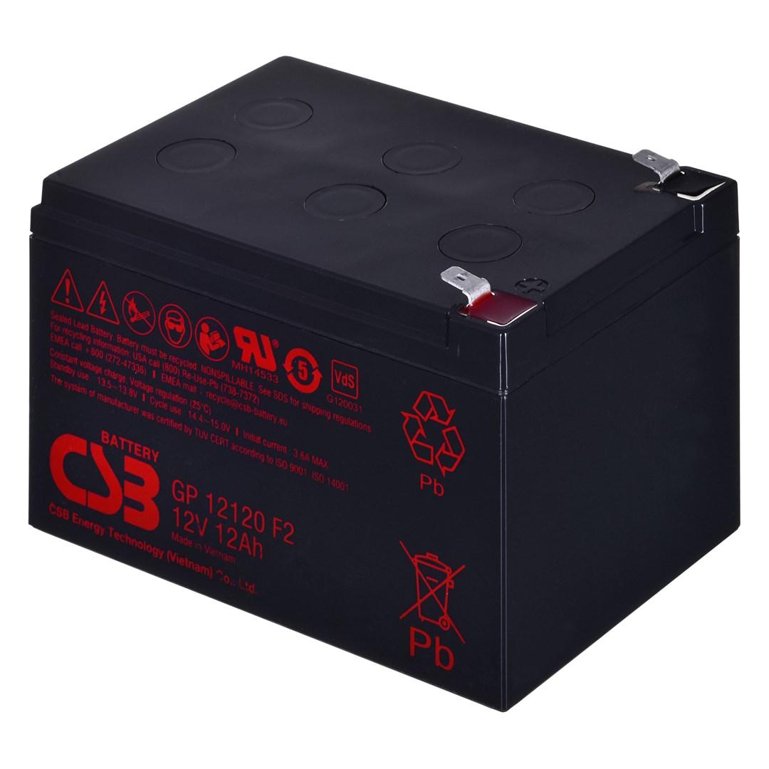 Batteri 12V – Hitachi CSB GP12120F2, 12Ah (SLA/VRLA)