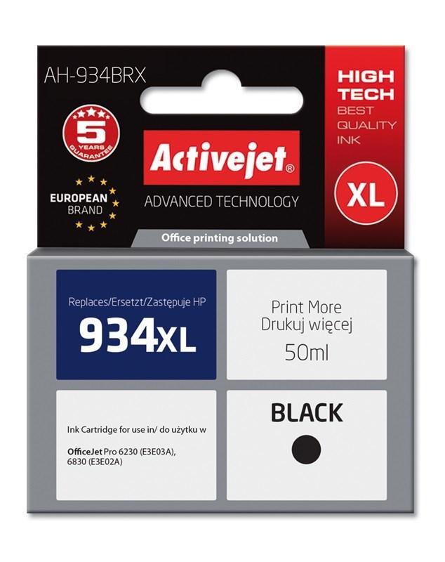 Blækpatron til HP 934XL – Activejet Premium, sort, 50 ml (kompatibel)