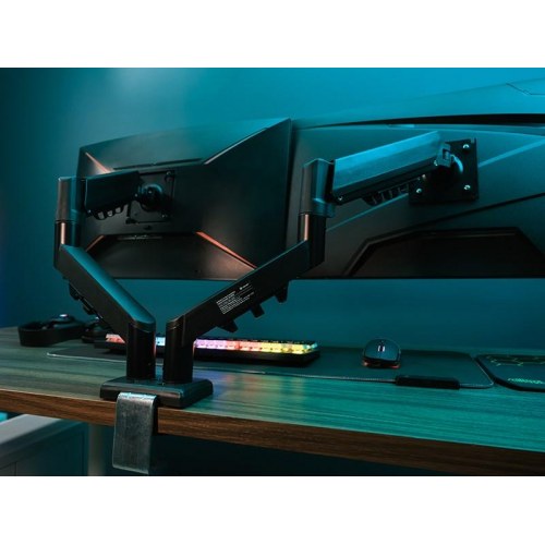 Skærmholder med dobbelt arm – Tracer Double Armflex, sort