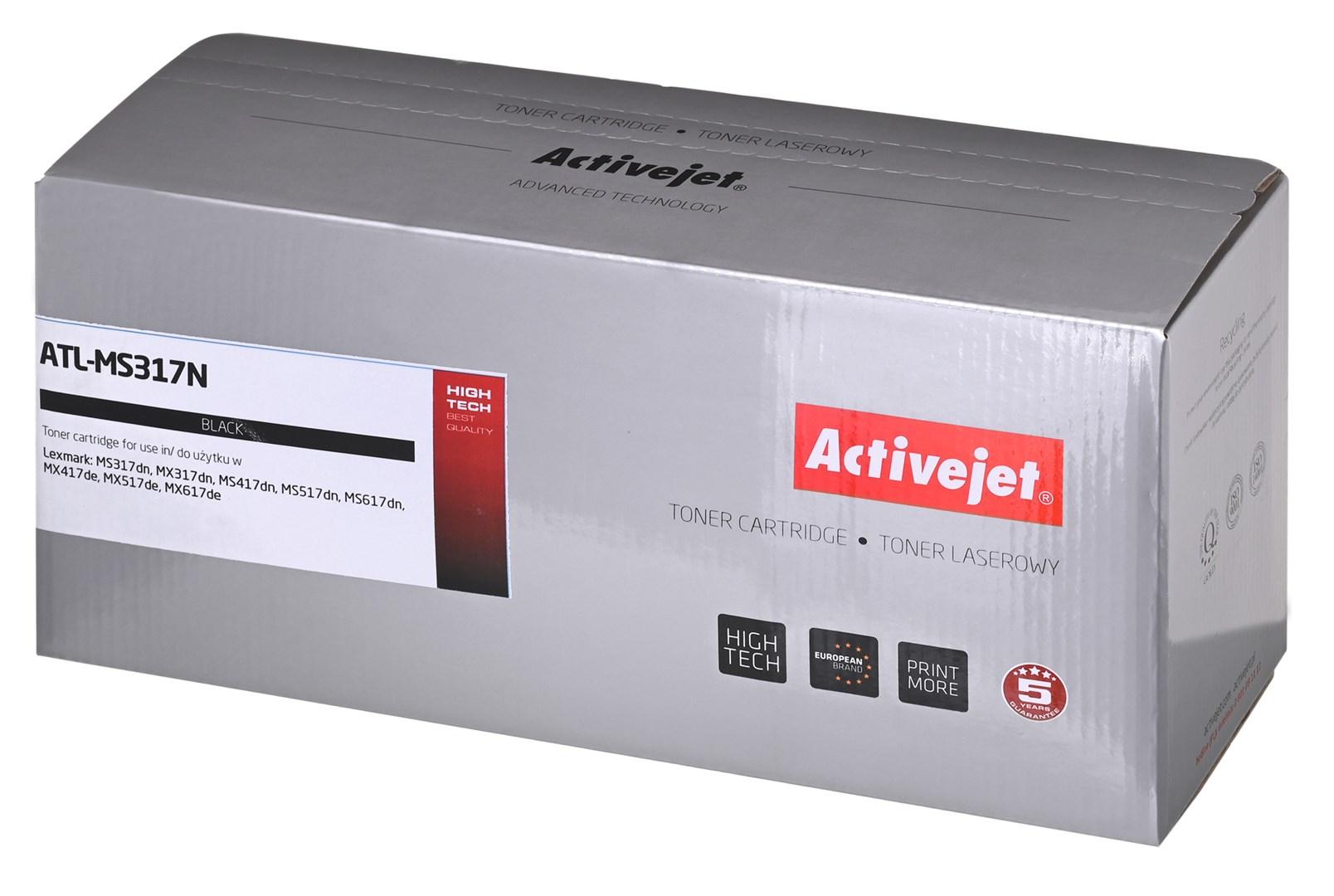 Toner til laserprinter Activejet ATL-MS317N – sort, kompatibel med Lexmark 51B2000, Supreme, 2.500 sider
