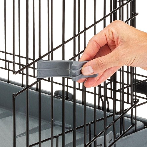 Transportbur til hund FERPLAST Superior 90 - 92 × 58,5 × 62,5 cm, sort