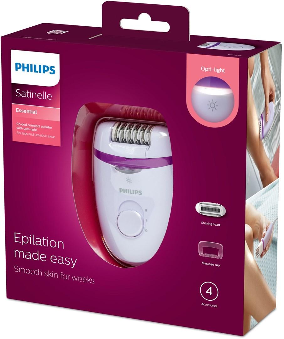 Epilator Philips Satinelle Essential BRE275/00 – lilla