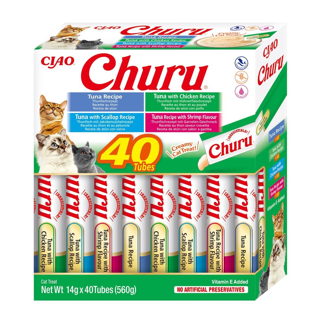 Kattegodbidder INABA Churu Variety Box Tun – 40 × 14 g billede