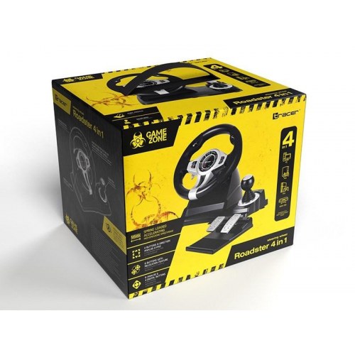 Rat og pedaler til gaming – Tracer TRAJOY46524 (PS4/PS3, sort)