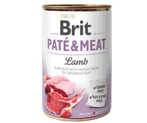 Hundefoder vådfoder Brit Paté & Meat – lam 400 g billede