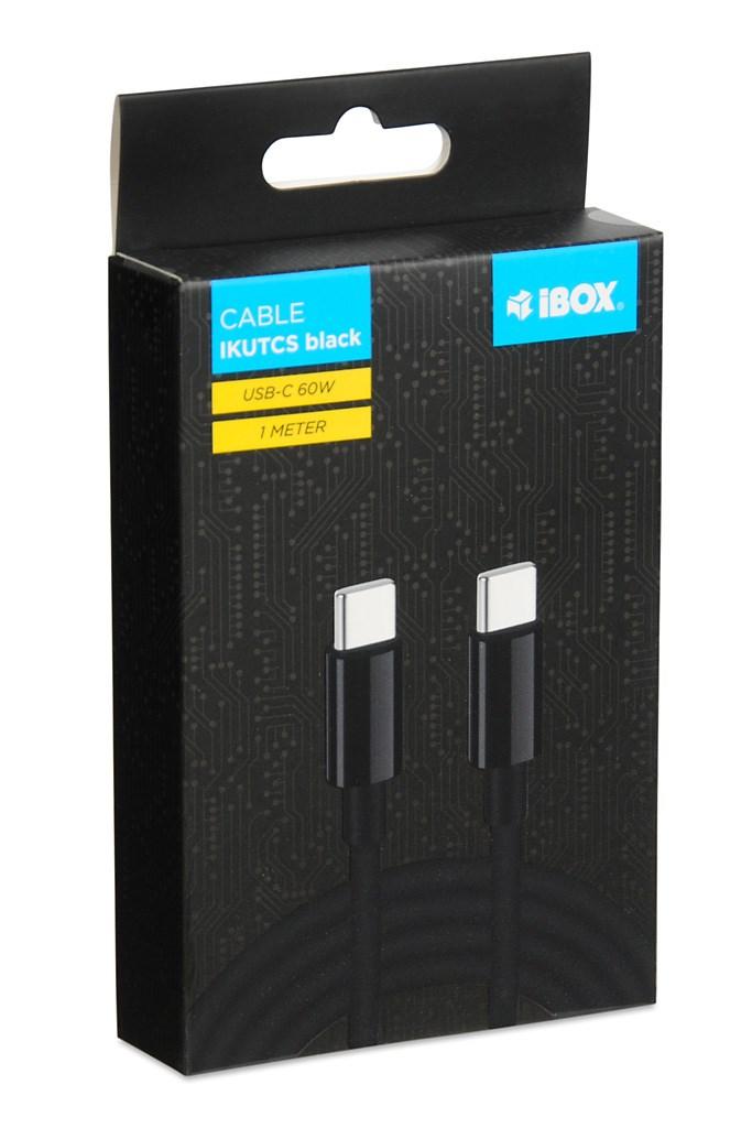 USB-C kabel 60 W 1 m – iBox IKUTC, sort billede