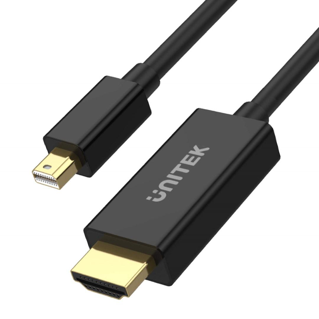 Mini DisplayPort til HDMI kabel 2 m – Unitek V1152A, 4K 30 Hz billede
