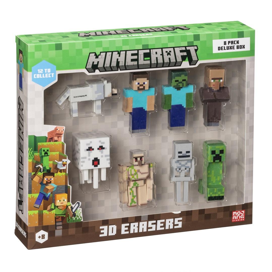 Minecraft viskelædere 3D - 8-pack Deluxe Box (Ver. A)