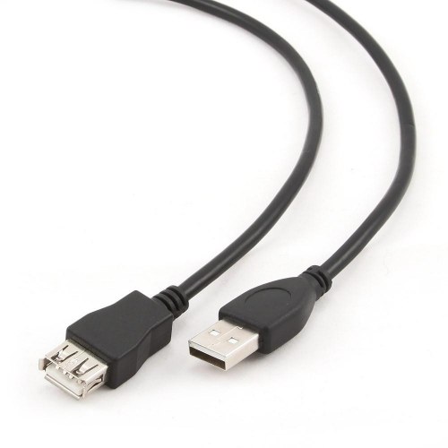 USB forlænger kabel 3 m – Gembird USB 2.0 A han/USB A hun, sort