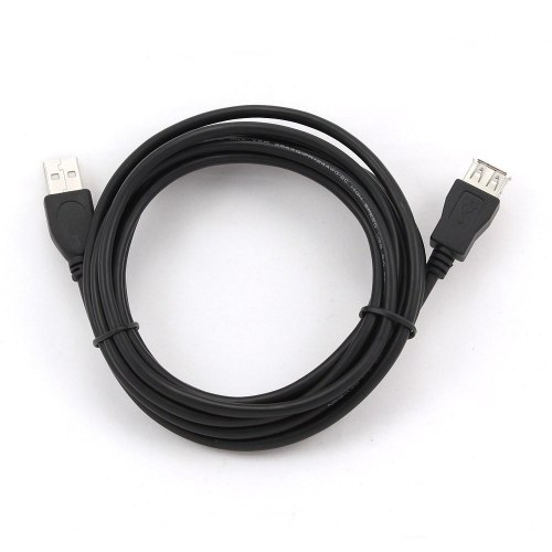 USB forlænger kabel 3 m – Gembird USB 2.0 A han/USB A hun, sort