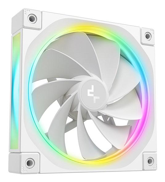 Kabinetblæser 120 mm - DeepCool FL12R WH 3-pack, hvid, PWM ARGB billede