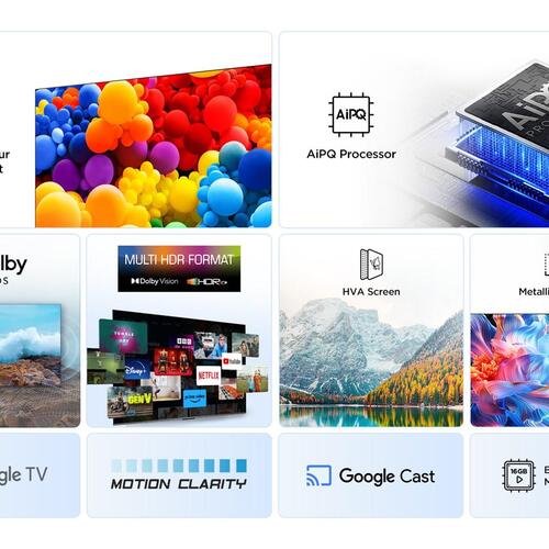 4K Smart TV TCL V6C 43" (43V6C) – Google TV, Dolby Vision, 60 Hz
