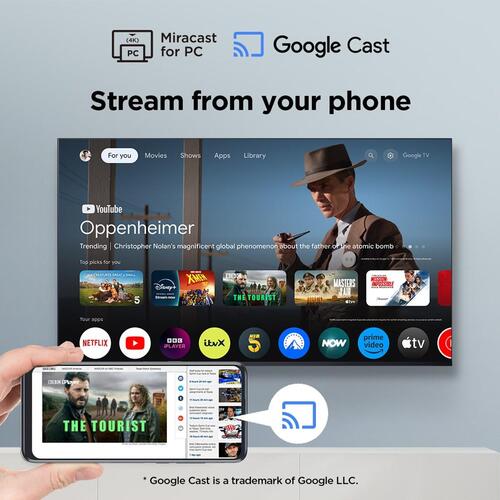 4K Smart TV TCL V6C 43" (43V6C) – Google TV, Dolby Vision, 60 Hz